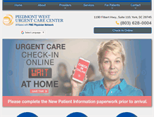 Tablet Screenshot of piedmontwesturgentcare.com